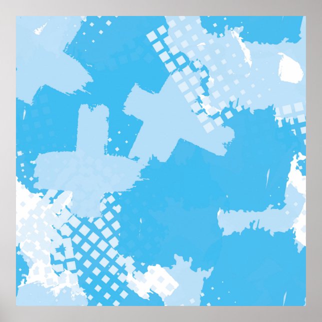 Abstract seamless vintage pattern. Repetitive colo Poster (Front)