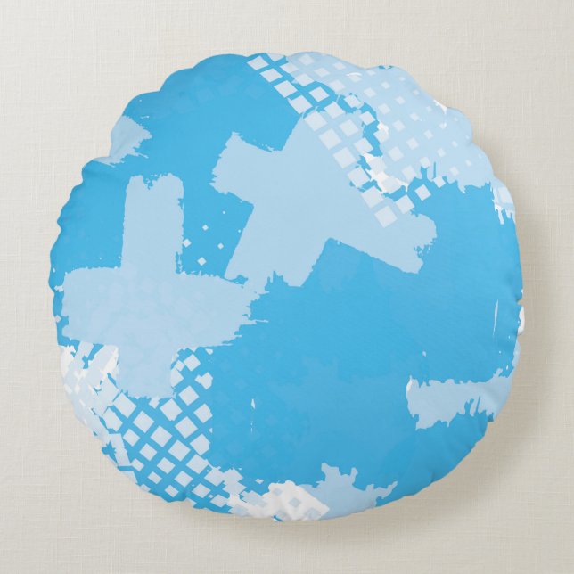 Abstract seamless vintage pattern. Repetitive colo Round Pillow (Front)