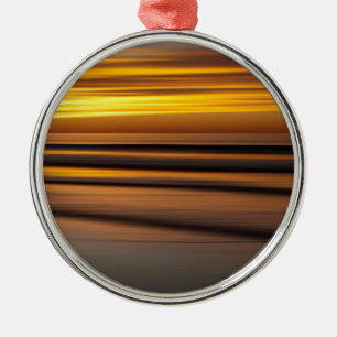 Abstract seascape at sunset, CA Metal Ornament