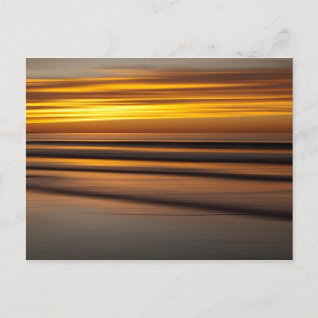 Abstract seascape at sunset, CA Postcard (Front)