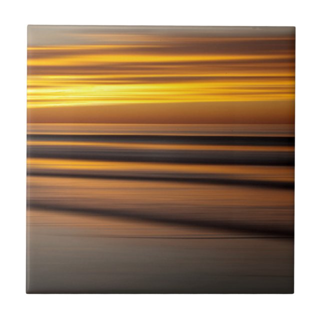 Abstract seascape at sunset, CA Tile (Front)