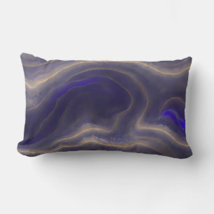 Abstract Seascape Fractured Waves 03 Lumbar Pillow