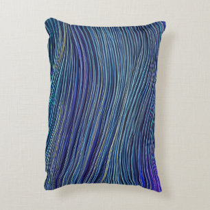Abstract Seascape Fractured Waves 05 Accent Pillow