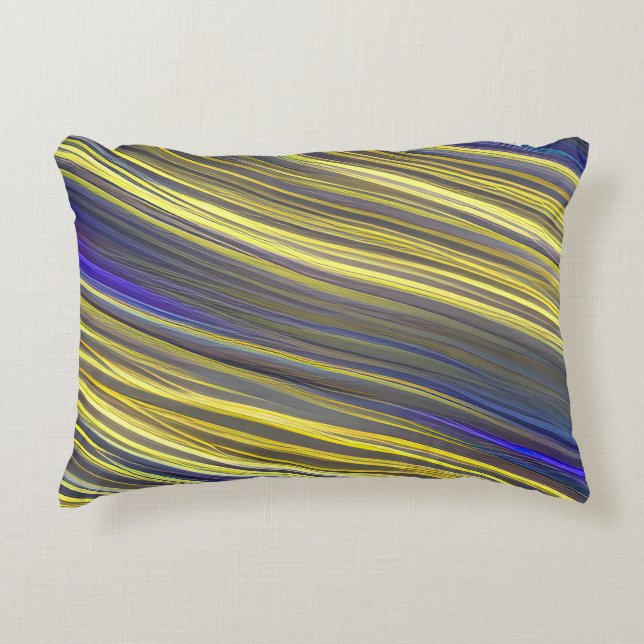 Abstract Seascape Fractured Waves 06 Accent Pillow (Front)