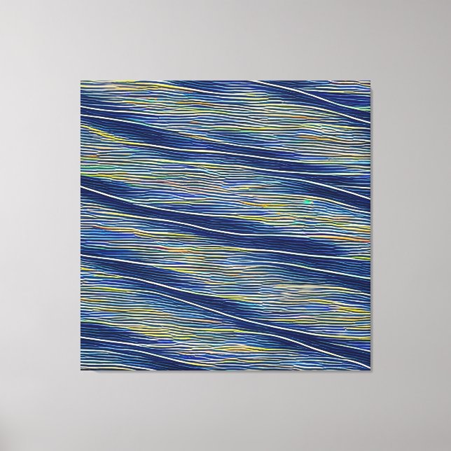 Abstract Seascape Fractured Waves 08 Canvas Print (Front)