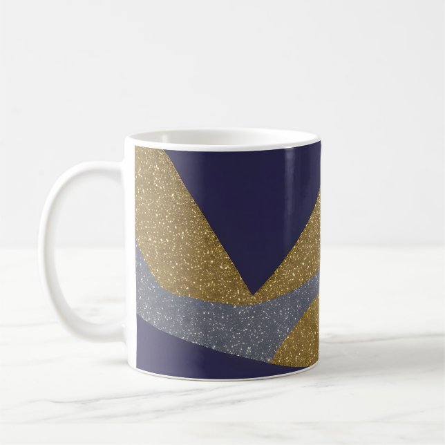 Abstract Seascape Fractured Waves 10 Coffee Mug (Left)