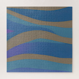 Abstract Seascape Fractured Waves 12 Jigsaw Puzzle