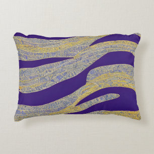 Abstract Seascape Fractured Waves 13 Accent Pillow