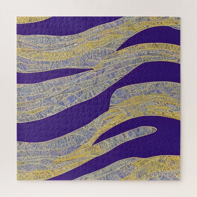 Abstract Seascape Fractured Waves 13 Jigsaw Puzzle (Vertical)