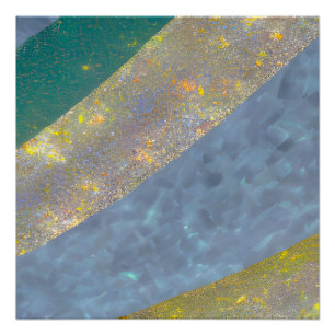 Abstract Seascape Fractured Waves 16 Poster