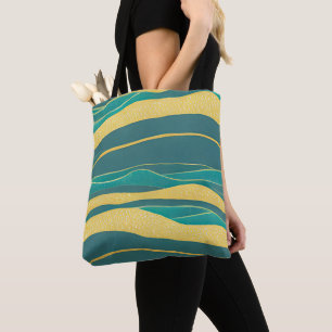 Abstract Seascape Fractured Waves 20 Tote Bag
