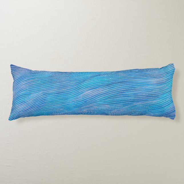 Abstract Seascape Fractured Waves 21  Body Pillow (Front)