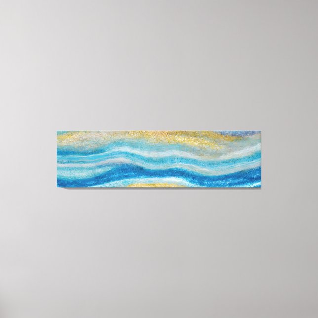 Abstract Seascape Fractured Waves 22 Sandy Bottom Canvas Print (Front)