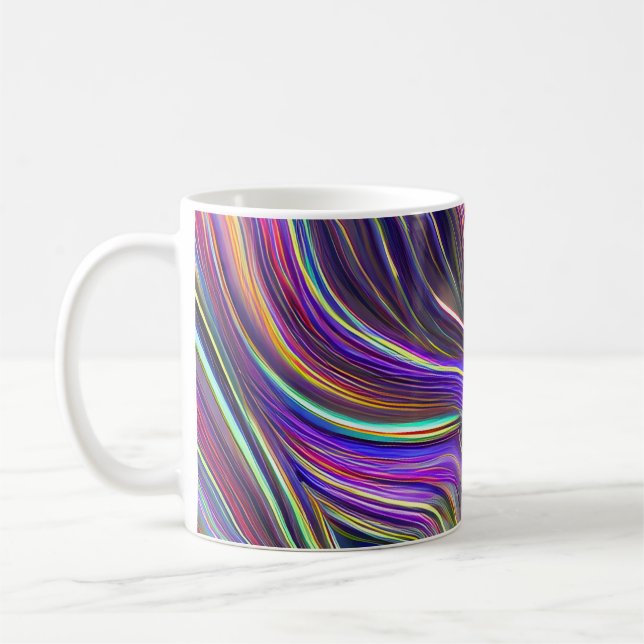 Abstract Seascape Fractured Waves 24 Coffee Mug (Left)