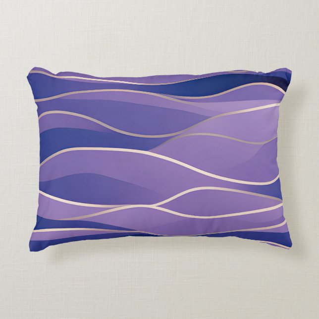 Abstract Seascape Fractured Waves 26 Accent Pillow (Front)