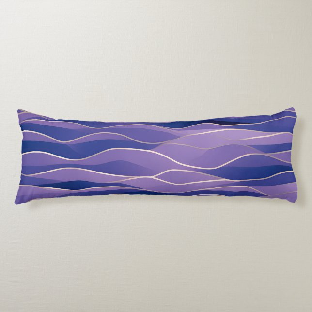 Abstract Seascape Fractured Waves 26 Body Pillow (Front)