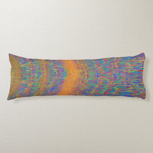 Abstract Seascape Fractured Waves 27 Body Pillow (Front)