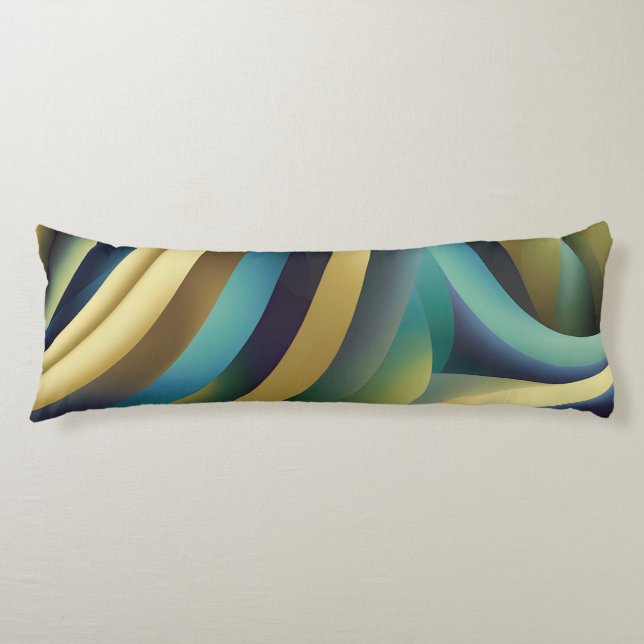 Abstract Seascape Fractured Waves 30 Body Pillow (Front)