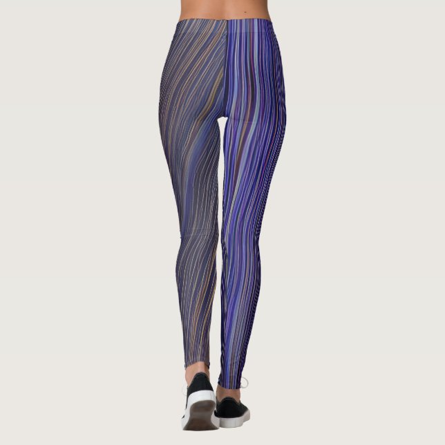 Abstract Seascape Fractured Waves 31 Leggings (Back)