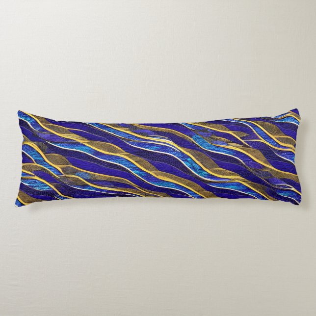  Abstract Seascape Fractured Waves 33 Body Pillow (Front)