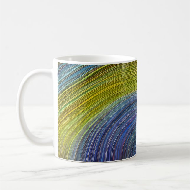 Abstract Seascape Fractured Waves 34 Coffee Mug (Left)