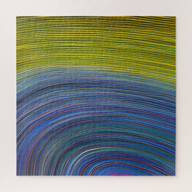 Abstract Seascape Fractured Waves 34 Jigsaw Puzzle (Vertical)