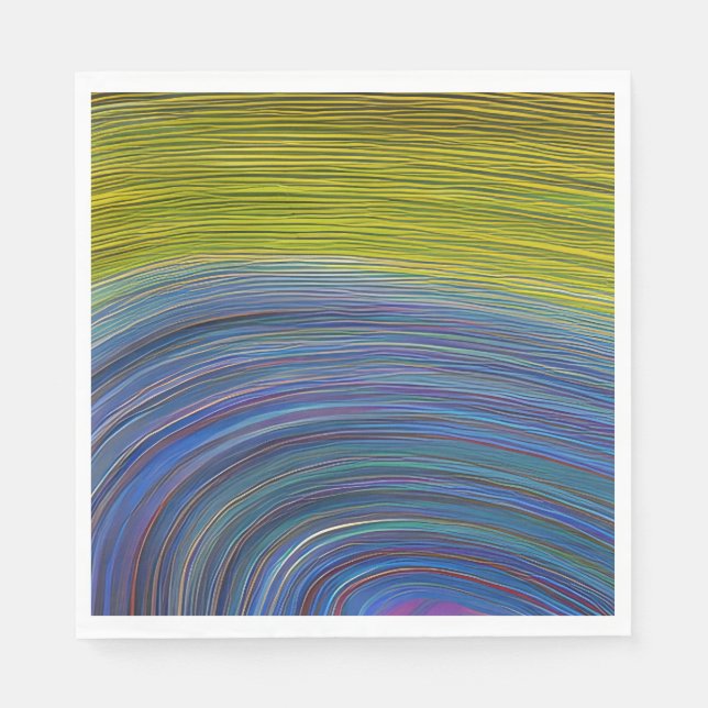 Abstract Seascape Fractured Waves 34 Napkin (Front)