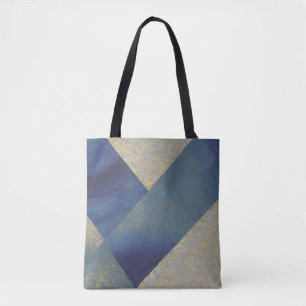 Abstract Seascape Fractured Zig Zag Waves 09 Tote Bag