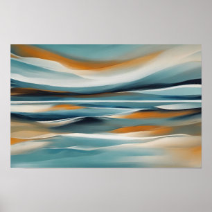 Abstract Seascape Sea Ocean Design 316 Poster