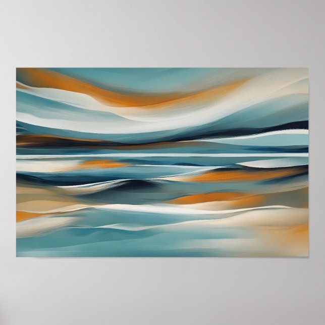 Abstract Seascape Sea Ocean Design 316 Poster (Front)