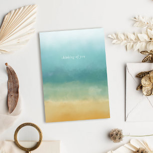 Abstract Seascape Thinking of You Sympathy Card