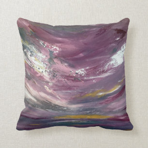 Abstract Seascape Throw Pillow
