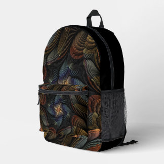 Abstract Seashells Printed Backpack