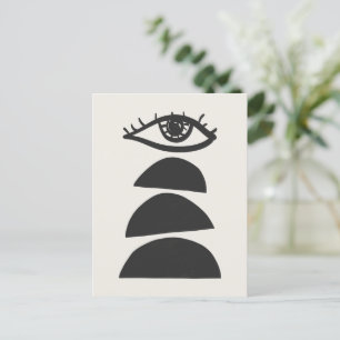 Abstract seeing eye with balancing stones trendy T Postcard
