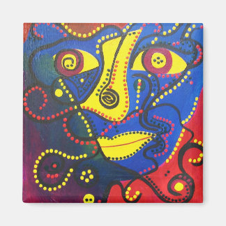 Abstract Self Portrait Magnet