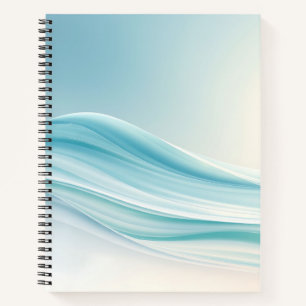 Abstract Serene Ocean Waves with Smooth Blues Notebook