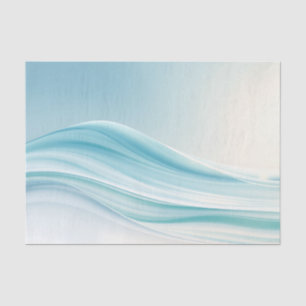 Abstract Serene Ocean Waves with Smooth Blues  Tissue Paper
