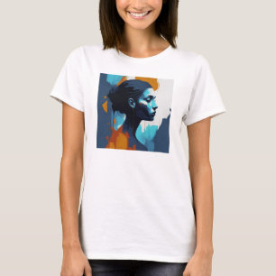 Abstract Serenity: Elegant Female Silhouette Art T-Shirt