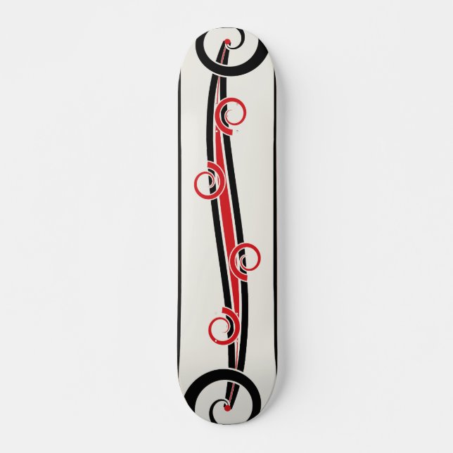 Abstract Serpentine Flow Skateboard (Front)