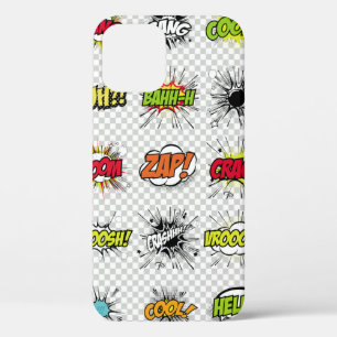 abstract set of pop art objects on a special backg iPhone 12 case