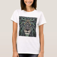 Abstract Shabby Chic King Lion
