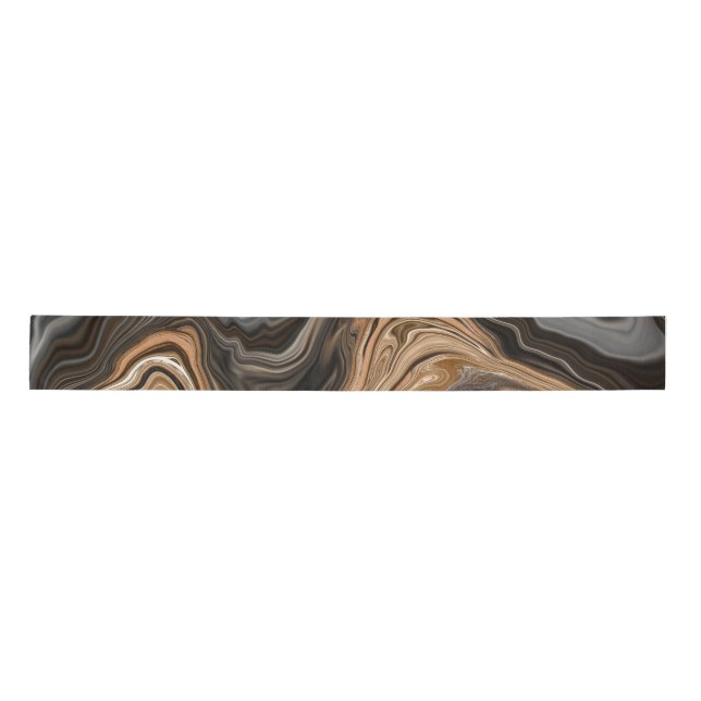 Abstract shade of brown satin ribbon (Front)