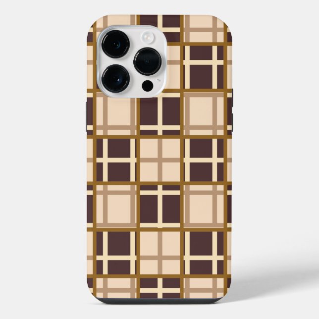 Abstract Shades of Brown iPhone 14 Pro Max Case (Back)