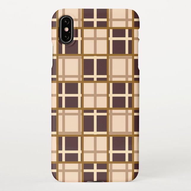Abstract Shades of Brown iPhone XS Max Case (Back)