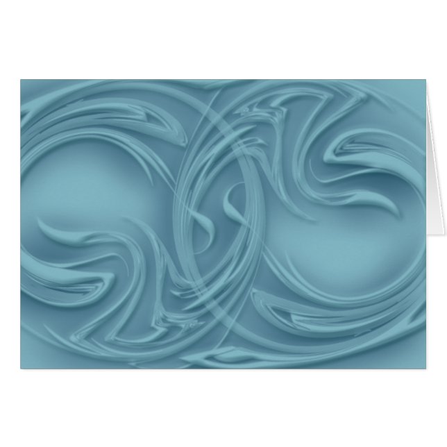 Abstract Shadow Curls on Blue Blank Inside (Front Horizontal)