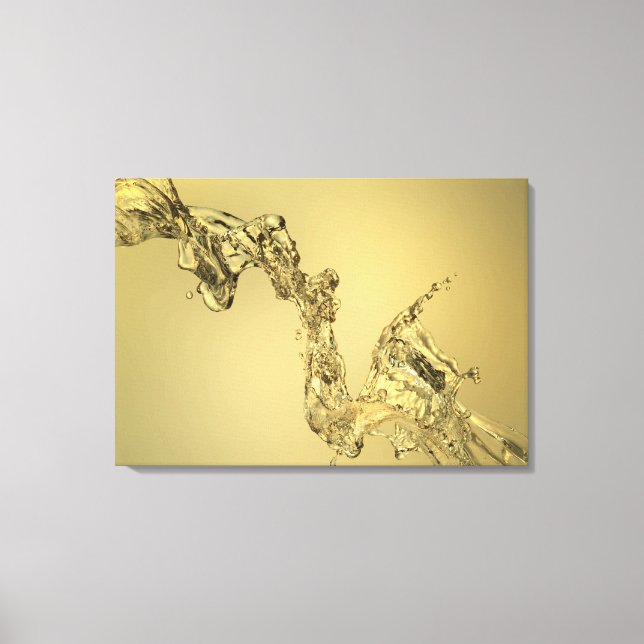 Abstract Shape Formed by Splashing Water Canvas Print (Front)