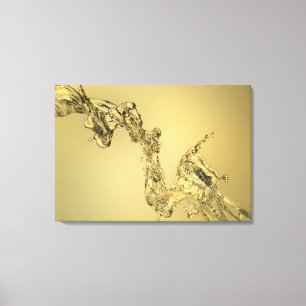 Abstract Shape Formed by Splashing Water Canvas Print