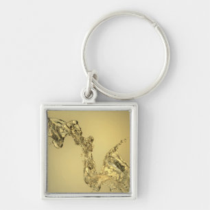 Abstract Shape Formed by Splashing Water Keychain