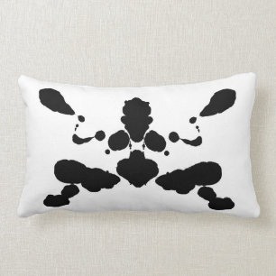 abstract shape psychological test board Rorschach Lumbar Pillow
