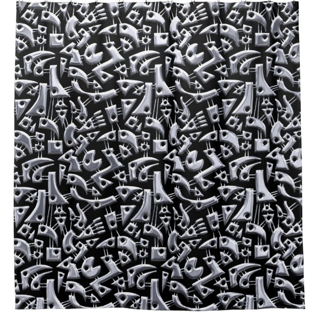 Abstract Shapes 180318 - Shiny Silver (Front)